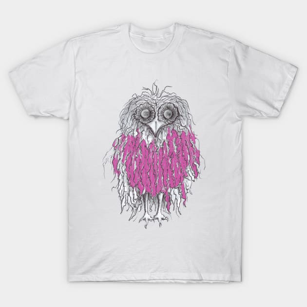 Freaked Out Funky Owl T-Shirt by VioletGrant